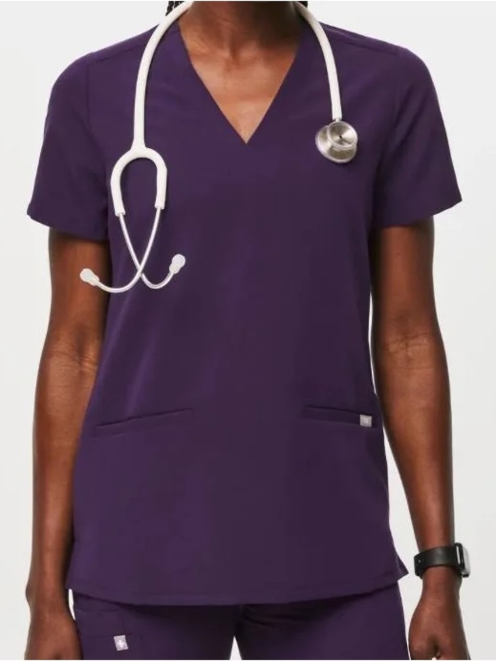 Figs Medium Purple Jam Scrub SET ( two pocket scrub top and jogger bottom)